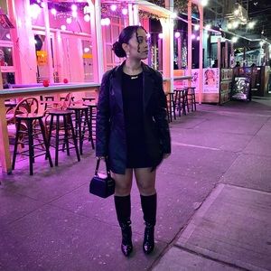 *WORN ONCE* Azalea Wang Faux Leather Blazer